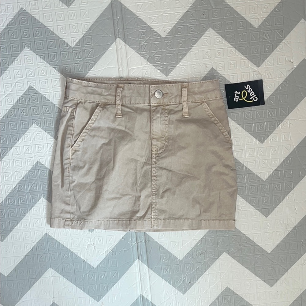 Art Class Beige Mini Skirt ( 8 ) medium